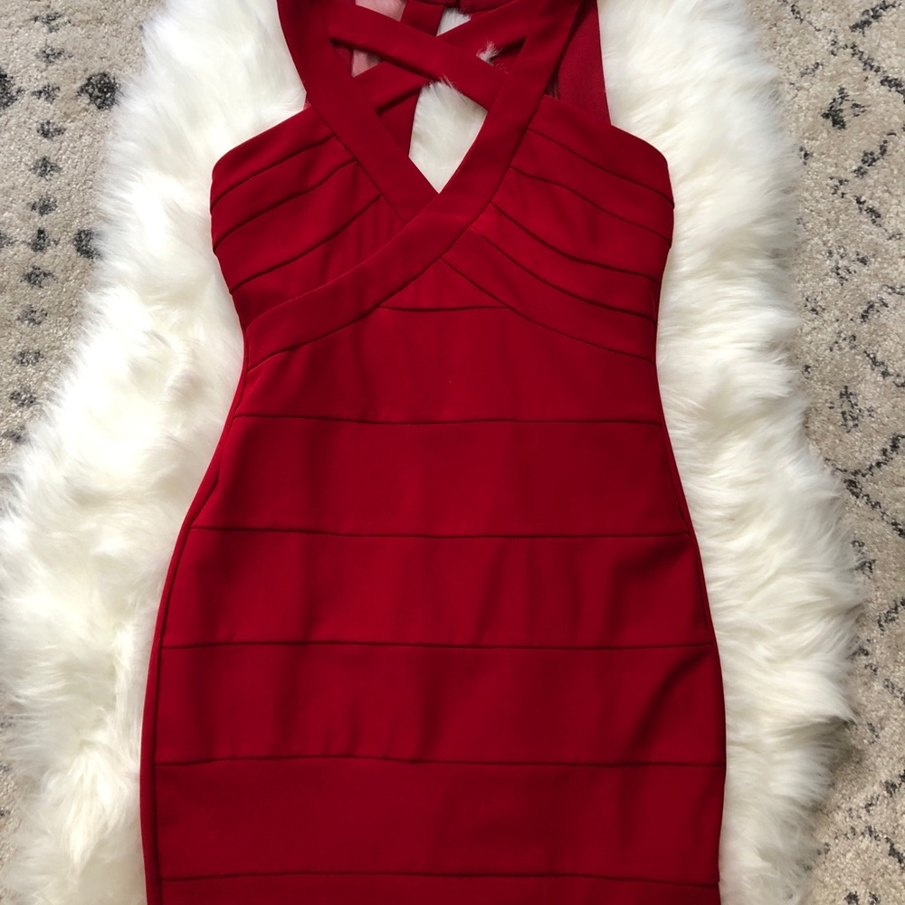 Ruby Rox Red Bandage Dress